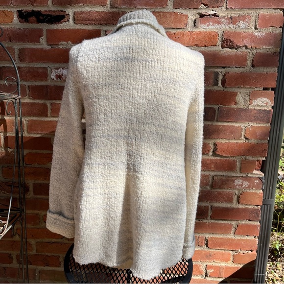 Free People Double Breasted Cream Gray Cardigan Small - Picture 2 of 6